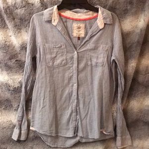 Striped button down shirt!